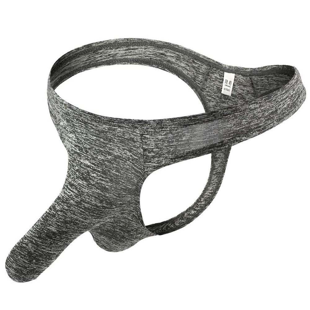 Men's Elephant Thong Underwear, Black, L