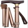 ATAAY Folding Walking Cane for Seniors with Wooden Handle, Adjustable, Bronze view 1