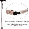 ATAAY Folding Walking Cane for Seniors with Wooden Handle, Adjustable, Bronze view 2