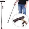 ATAAY Folding Walking Cane for Seniors with Wooden Handle, Adjustable, Bronze view 4