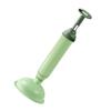 Home Toilet Plunger, PVC Clog Remover with Stainless Steel Handle, Green view 1