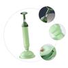 Home Toilet Plunger, PVC Clog Remover with Stainless Steel Handle, Green view 4