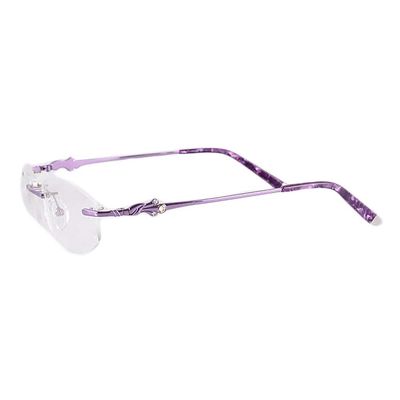 NOYOTA Metal Nose Pad Holders, Replacement Nose Bridge, 1 Pair Purple Metal Eyeglass Temples for Rimless One-Hole Frames
