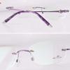 NOYOTA Metal Nose Pad Holders, Replacement Nose Bridge, 1 Pair Purple Metal Eyeglass Temples for Rimless One-Hole Frames view 4