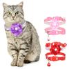Purple Rhinestone Cat Collar with Bell, Soft Velvet, Adjustable, Breakaway, Size S view 1