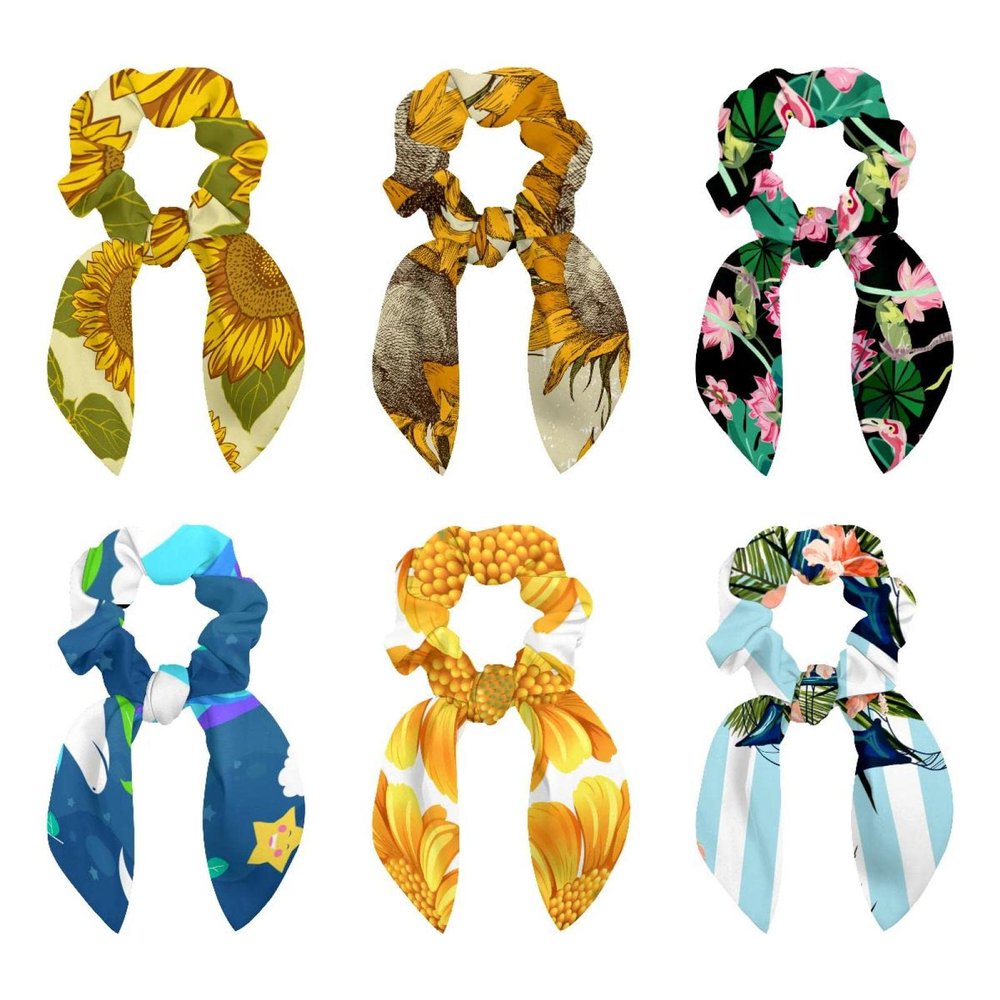 6-Piece Bow Hair Tie Set for Women and Girls