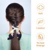Velvet Hair Ties with Unicorn, Rainbow, Bunny-Ear and Bow Designs, 6-Piece Set view 4