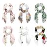 6-Piece Flower Scrunchies with Bows for Thick Hair view 1