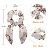 6-Piece Flower Scrunchies with Bows for Thick Hair view 3