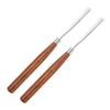 UUYYEO 2-Piece Stainless Steel Makeup Spatulas with Wooden Handles view 1