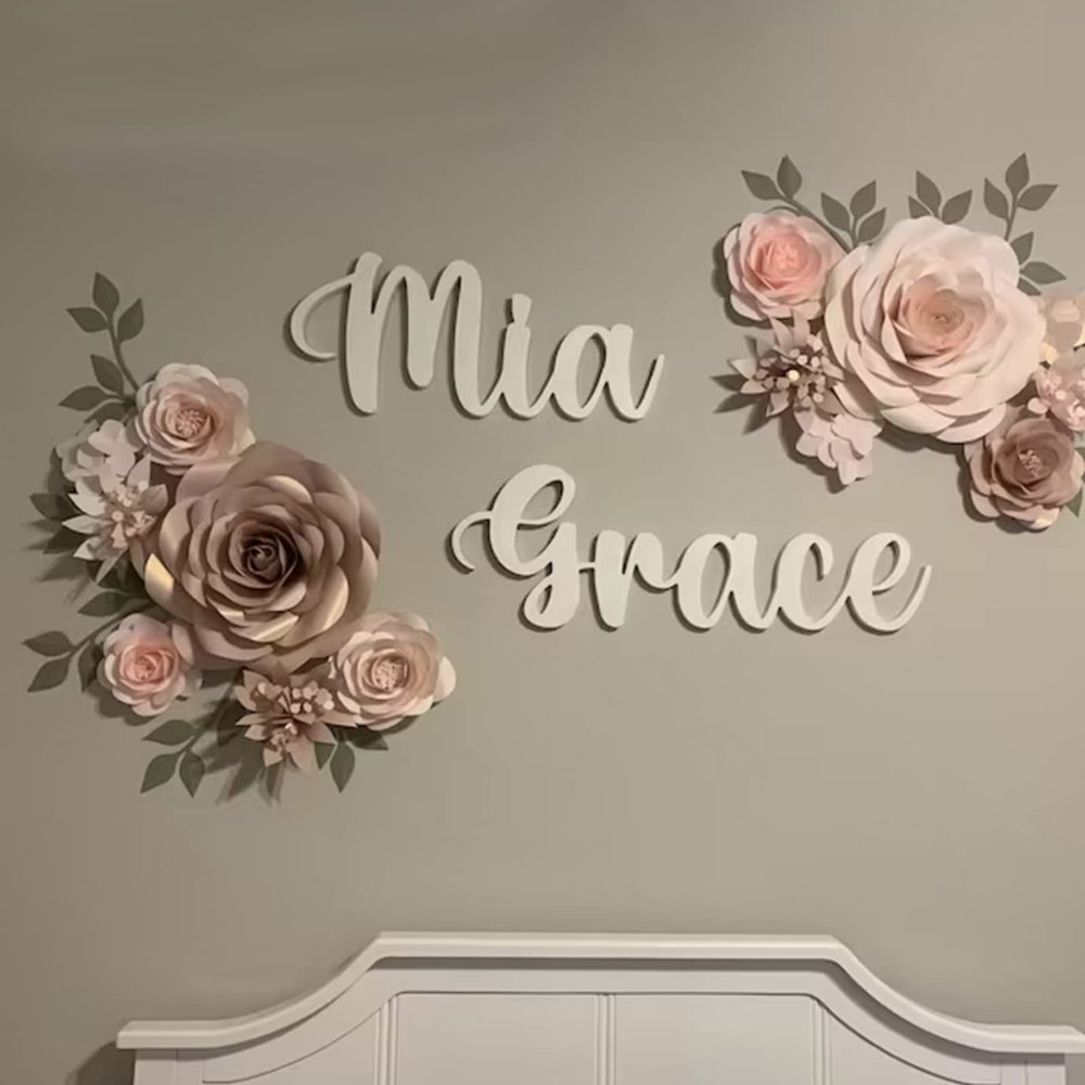 Personalized Wooden Name Sign for a Baby's Nursery