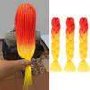 24-Inch Jumbo Braid Synthetic Hair for Braiding, Ombre Kanekalon Hair Extensions, 3 Packs view 1