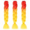 24-Inch Jumbo Braid Synthetic Hair for Braiding, Ombre Kanekalon Hair Extensions, 3 Packs view 2