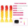 24-Inch Jumbo Braid Synthetic Hair for Braiding, Ombre Kanekalon Hair Extensions, 3 Packs view 3