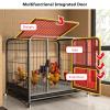 LOERSS Chicken Coop and Nesting Box with Pull-Out Tray, Black (L) view 3