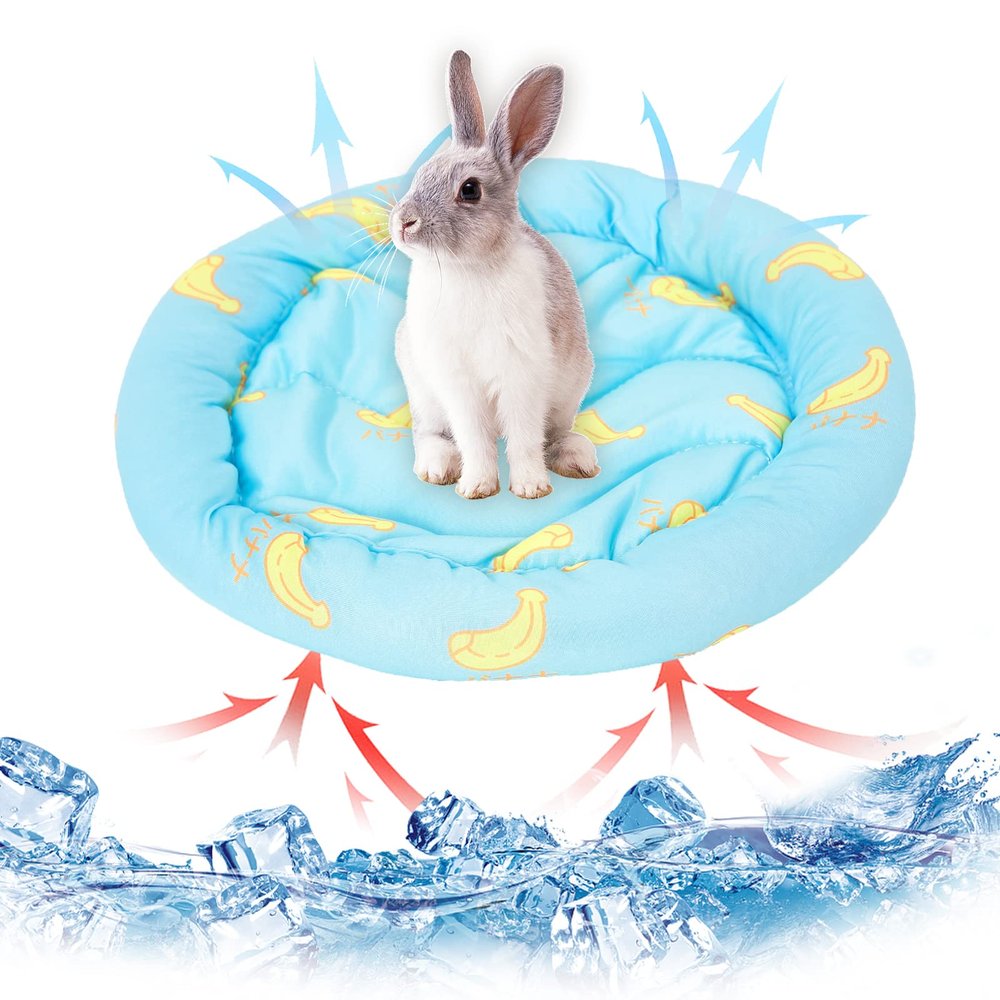 Small Animal Cooling Mat for Rabbits, Hamsters, Puppies, Guinea Pigs (Blue)