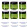 LusDoly 6-Pack 50 mL Green Plastic Cosmetic Jars with Black Lids view 1