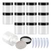 LusDoly 24-Pack 200 ml Transparent Plastic Cosmetic Jars with Black Lids view 1