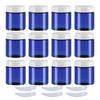 LusDoly 12-Pack 80 ml Blue Plastic Cosmetic Jars with White Lids view 1