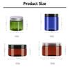 LusDoly 12-Pack 80 ml Blue Plastic Cosmetic Jars with White Lids view 2