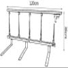 Folding Bed Rail for Seniors, Stainless Steel and Aluminum, 120 cm view 3