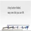 Folding Bed Rail for Seniors, Stainless Steel and Aluminum, 120 cm view 4