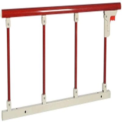 ACiyD Folding Bed Rail Side Protection for Older Adults, Metal Support Handle Bedside Handrail (Color: Yellow, Size: 95 cm x 44 cm) (Red, 95 cm x 44 cm)