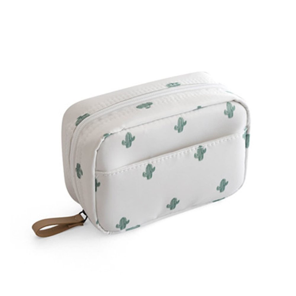 PURRL Women's Mini Makeup Bag, Toiletry Organizer, Waterproof Flamingo Cosmetic Case, Travel Lipstick Storage, Beauty Makeup Box (Color: Large Cactus)