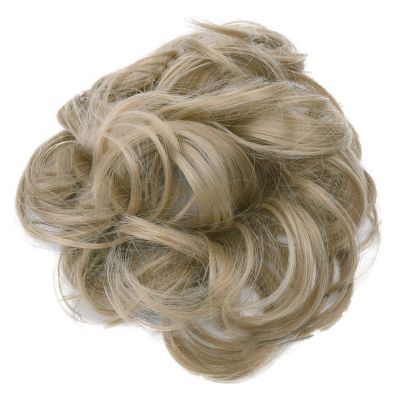 HIHELO 1-Pack Synthetic Donut Messy Bun Hairpiece, Curly Wavy Headband Women's Bun Wig, Hair Extension (Color: J24)