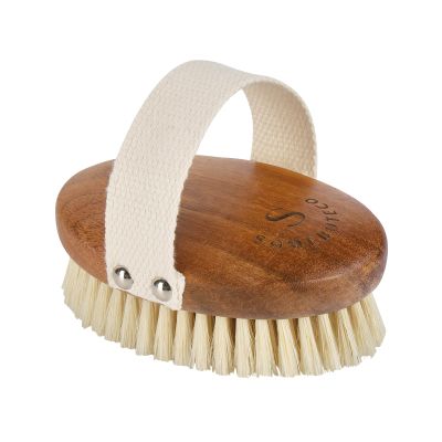 SAMEBUTECO Acacia Wood Body Brush with Boar Bristles for Wet and Dry Brushing