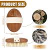 SAMEBUTECO Acacia Wood Body Brush with Boar Bristles for Wet and Dry Brushing view 2