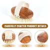 SAMEBUTECO Acacia Wood Body Brush with Boar Bristles for Wet and Dry Brushing view 3