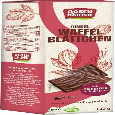 Spelt Wafer Pieces with Dark Chocolate, 6 x 125 g