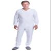 FERRUCCI COMFORT Cotton Pajama for Older Adults, Long Sleeves, Back and Leg Closures, Incontinence and Alzheimer’s, Made in Italy, White, Men’s, XS view 1