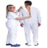 FERRUCCI COMFORT Cotton Pajama for Older Adults, Long Sleeves, Back and Leg Closures, Incontinence and Alzheimer’s, Made in Italy, White, Men’s, XS view 2