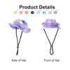 Pet Bucket Hat with Ear Holes, Adjustable, M, Green view 3