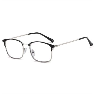 Photochromic Progressive Multifocal Blue-Light-Blocking Reading Glasses, Black/Silver, +2.0