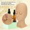 Replaceable Eyelid Mannequin Head with 4 Pairs of Interchangeable Eyelids, Yellow view 3