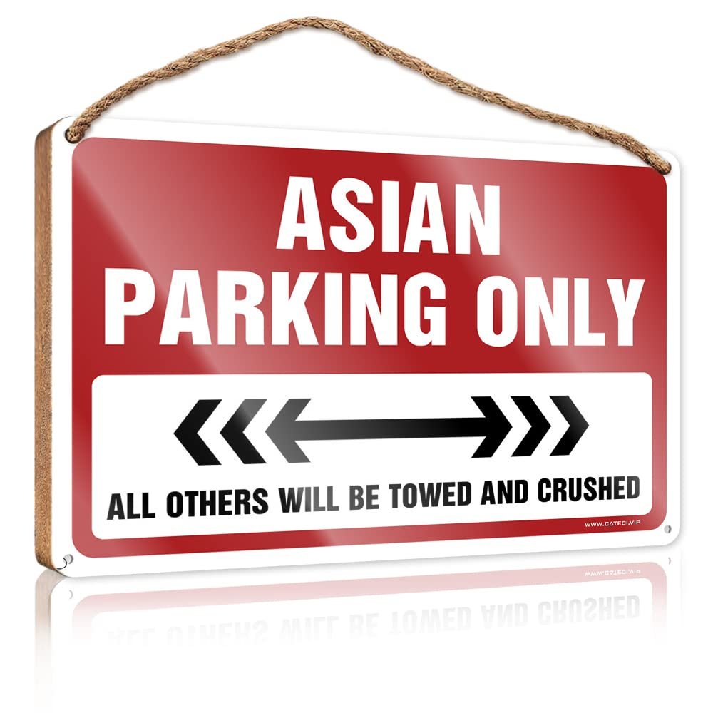 Wooden Sign with “Little Man Cave” Text, Asian Parking Only, Porch and Room Decor, 15 x 28 cm