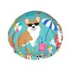 Funny Corgi with Glasses Beach Shower Cap view 3