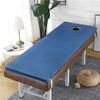 4 cm Thick Plush Massage Table Mattress Topper with Round Head, Navy Blue, 70 x 190 cm, Bed Not Included view 1