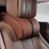 ROCILA Car Neck Pillow, Adjustable Cotton Headrest Neck Accessory for Tesla Model 3, Model X, Model S, Model Y, Brown+Black view 2