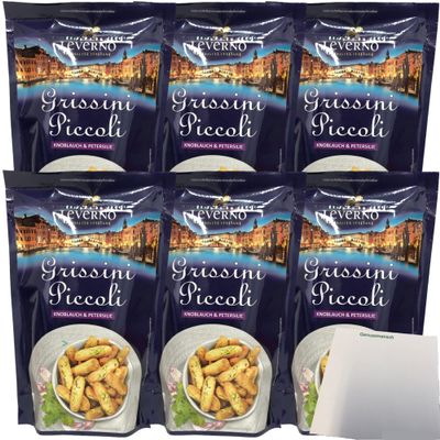 usy Bundle for Leverno Grissini Piccoli Garlic & Parsley, 6-Pack (6 x 100 g) + usy Block