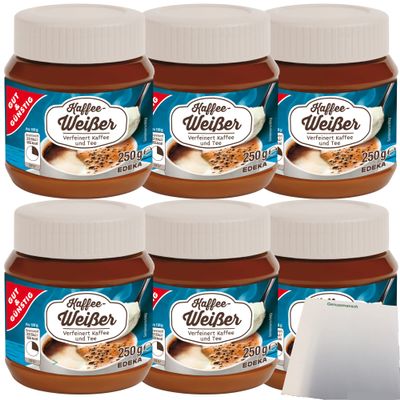 Gut & Günstig Coffee Whitener, 6-Pack (6 x 250 g Can) + usy Block
