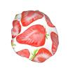 Red Strawberry Reusable Shower Cap for Women view 2