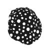 White Polka Dot Reusable Shower Cap for Women view 2
