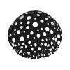 White Polka Dot Reusable Shower Cap for Women view 3