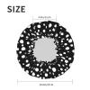 White Polka Dot Reusable Shower Cap for Women view 4