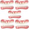 EMERZE False Teeth Veneers, Silicone Prostheses, Cosmetic Temporary Dentures, Upper and Lower Matching Set, Unisex, Natural Shade, Comfortable Fit, 5 Pairs view 1