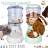 ALLZZY 3.8 L Automatic Dog Water Dispenser and Pet Food Bowl, Pink view 2